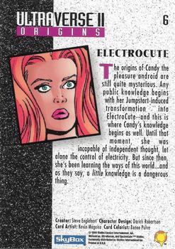 1994 SkyBox Ultraverse II #6 Electrocute Back
