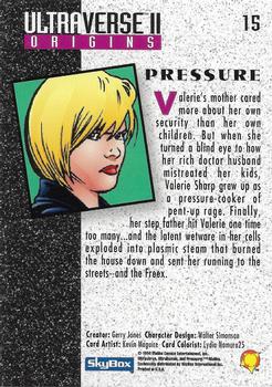 1994 SkyBox Ultraverse II #15 Pressure Back