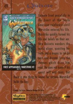 1994 SkyBox Ultraverse Master #49 Quixote Back