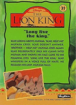 1994 SkyBox The Lion King Series 1 & 2 #31 