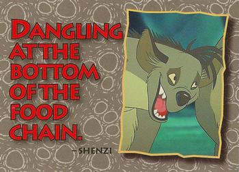 1994 SkyBox The Lion King Series 1 & 2 #84 Dangling at the Bottom of the Food Chain. Front