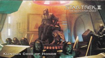 1994 SkyBox Star Trek III The Search for Spock Cinema Collection #04 Klingon Code of Honor Front