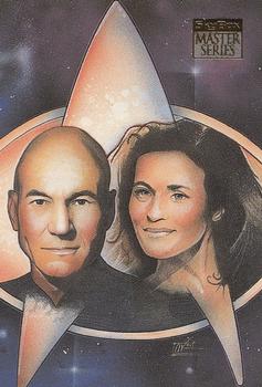 1994 SkyBox Star Trek Master Series #36 Picard and Vash Front