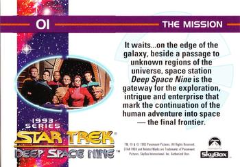 1993 SkyBox Star Trek: Deep Space Nine #1 The Mission Back