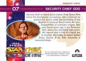 1993 SkyBox Star Trek: Deep Space Nine #7 Security Chief Odo Back