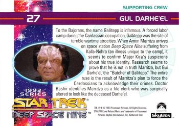 1993 SkyBox Star Trek: Deep Space Nine #27 Gul Darhe'el Back