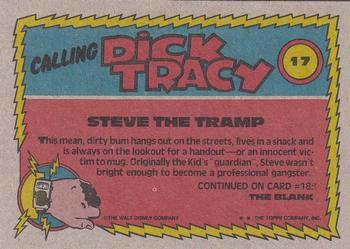 1990 Topps Dick Tracy Movie #17 Steve the Tramp Back