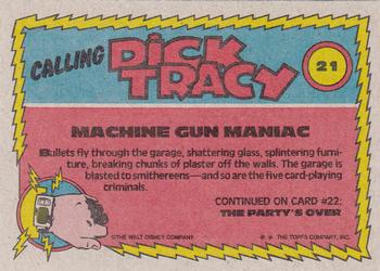 1990 Topps Dick Tracy Movie #21 Machine Gun Maniac Back