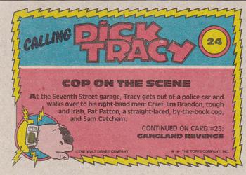 1990 Topps Dick Tracy Movie #24 Cop on the Scene Back