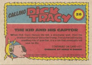 1990 Topps Dick Tracy Movie #26 The Kid and His Captor Back