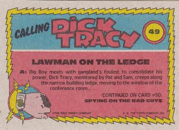 1990 Topps Dick Tracy Movie #49 Lawman on the Ledge Back