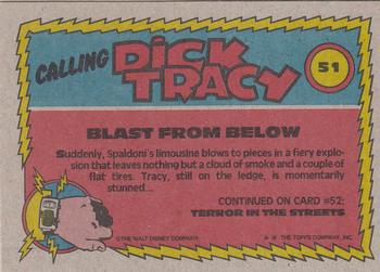 1990 Topps Dick Tracy Movie #51 Blast from Below Back