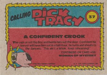 1990 Topps Dick Tracy Movie #37 A Confident Crook Back