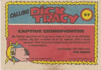1990 Topps Dick Tracy Movie #57 Captive Crimefighter Back