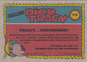 1990 Topps Dick Tracy Movie #73 Tracy ... Tarnished! Back