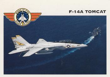 1992 Panini Wings of Fire #1 F-14A Tomcat Navy Fleet-Defence Fighter Front