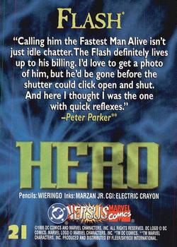 1995 Fleer DC vs. Marvel Comics #21 Flash Back