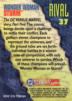 1995 Fleer DC vs. Marvel Comics #37 Wonder Woman / Storm Back