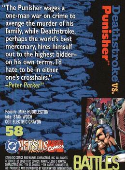 1995 Fleer DC vs. Marvel Comics #58 Deathstroke / Punisher Back