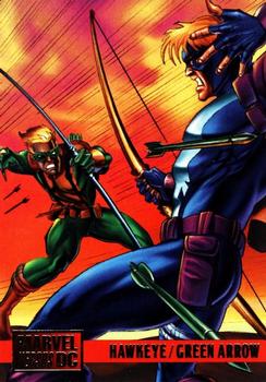 1995 Fleer DC vs. Marvel Comics #63 Hawkeye / Green Arrow Front