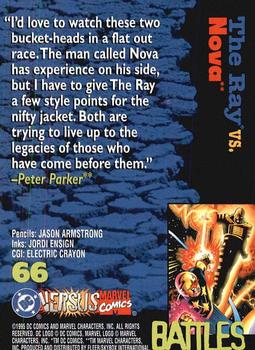 1995 Fleer DC vs. Marvel Comics #66 The Ray / Nova Back