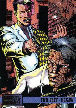 1995 Fleer DC vs. Marvel Comics #94 Two-Face / Jigsaw Front