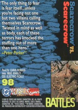 1995 Fleer DC vs. Marvel Comics #98 Scarecrow / Scarecrow Back