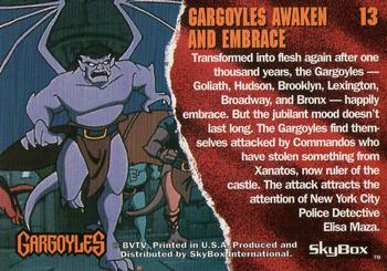 1995 Skybox Gargoyles #13 Gargoyles Awaken and Embrace Back