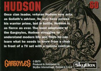 1995 Skybox Gargoyles #60 Hudson Back