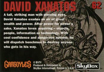 1995 Skybox Gargoyles #62 David Xanatos Back