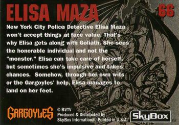 1995 Skybox Gargoyles #66 Elisa Maza Back