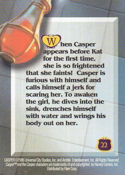 1995 Fleer Casper #22 Frightful First Impression Back
