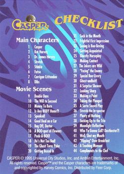 1995 Fleer Casper #119 Casper Checklist Front