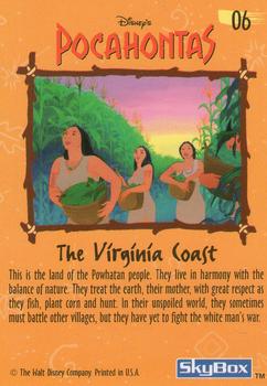 1995 SkyBox Pocahontas #6 The Virginia Coast Back