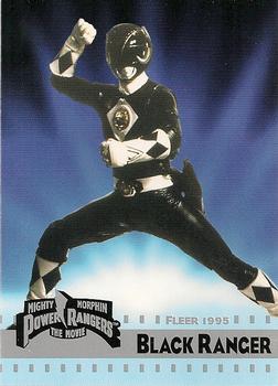 1995 Fleer Mighty Morphin Power Rangers: The Movie #7 Black Ranger Front