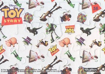 1995 SkyBox Toy Story #58 Toys peeking through blinds Back