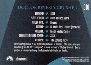 1995 SkyBox Star Trek: The Next Generation Season 3 #218 Doctor Beverly Crusher Back