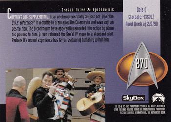 1995 SkyBox Star Trek: The Next Generation Season 3 #270 Deja Q Back