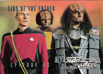 1995 SkyBox Star Trek: The Next Generation Season 3 #282 Sins of the Father Front
