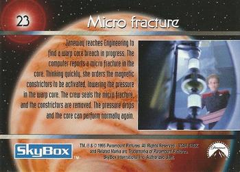 1995 SkyBox Star Trek: Voyager Season One Series One #23 Micro fracture Back