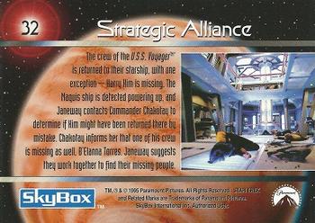 1995 SkyBox Star Trek: Voyager Season One Series One #32 Strategic Alliance Back