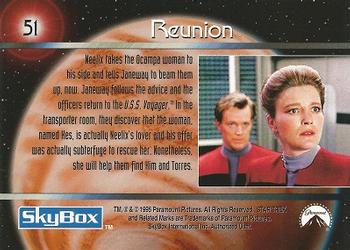 1995 SkyBox Star Trek: Voyager Season One Series One #51 Reunion Back