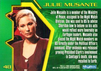 1996 SkyBox Babylon 5 #48 Julie Musante Back