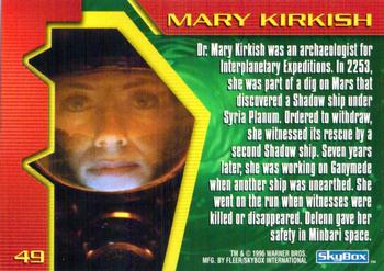 1996 SkyBox Babylon 5 #49 Mary Kirkish Back