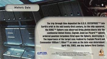 1996 SkyBox Star Trek: First Contact #9 Historic Date Back