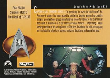 1996 SkyBox Star Trek: The Next Generation Season 4 #346 Final Mission Back