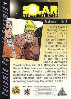 1993 Upper Deck The Valiant Era #24 Solar: Man Of The Atom Back