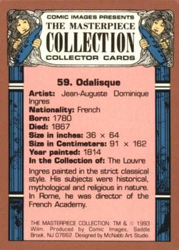 1993 Comic Images The Masterpiece Collection #59 Odalisque - Jean-Auguste Dominique Ingres - French Back