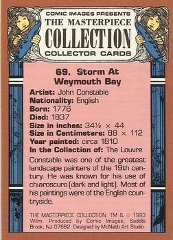 1993 Comic Images The Masterpiece Collection #69 Storm At Weymouth Bay - John Constable - English Back