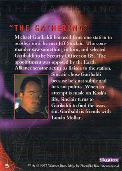 1997 SkyBox Babylon 5 Special Edition #5 Michael Garibaldi Back